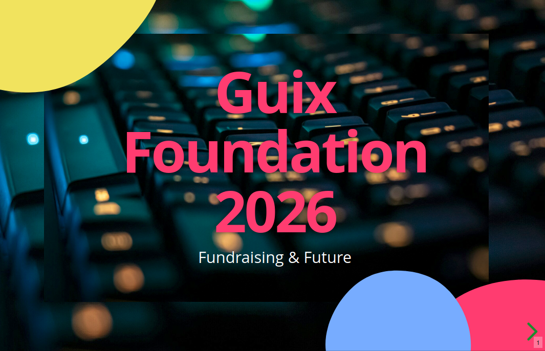 Video presentation on Guix Foundation 2026 Plans